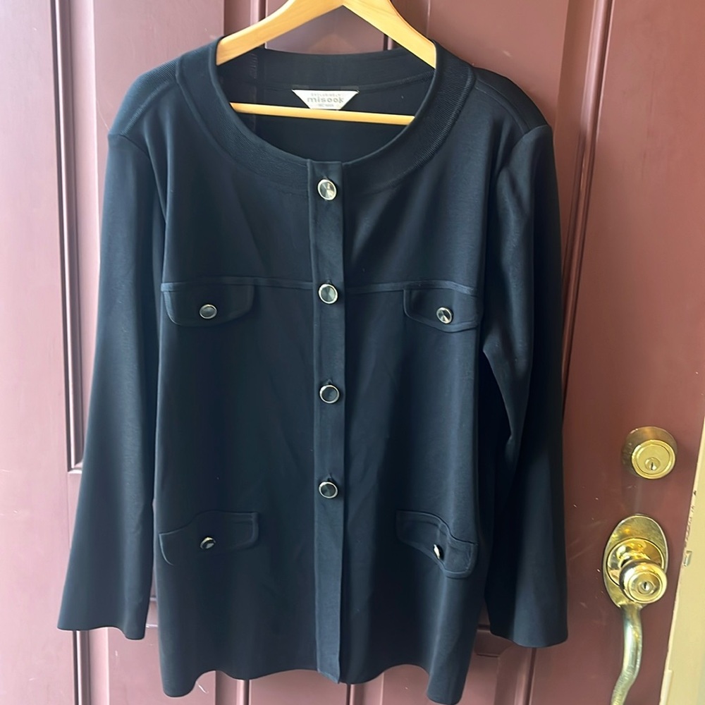 Misook Black Blazer Jacket Coat 1x